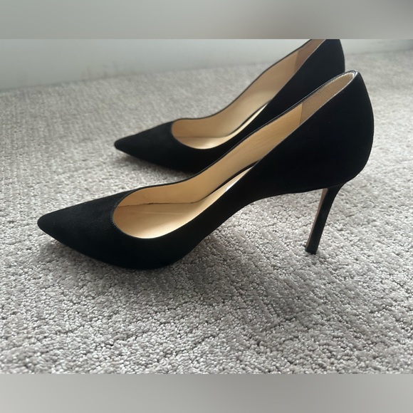 Jimmy Choo Black Suede High Heels Stiletto Pointed Pumps Size 39,Beautiful Cond. - Picture 5 of 15